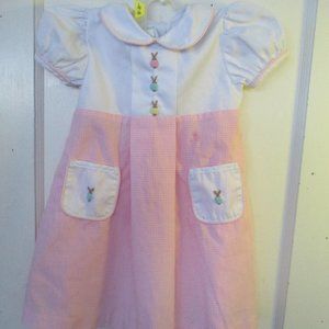 BUNNY DRESS BY ZUCCINI.. 18M,, PINK/WHITE.EXC.CUTE